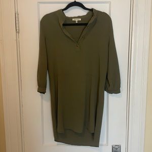 Green blouse dress